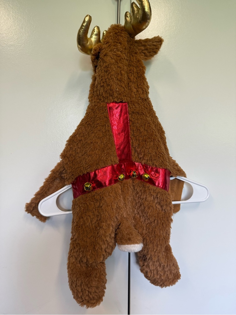 Reindeer Costume with jingle bells for small breed dog  - Christmas card photos